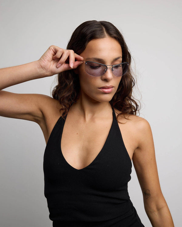 Slim / Polished Silver & Periwinkle Lens - Shade Files